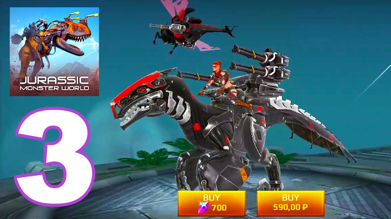 Jurassic Monster World - Gameplay Walkthrough Part 3 - Utahraptor Dinosaur (Android Games)