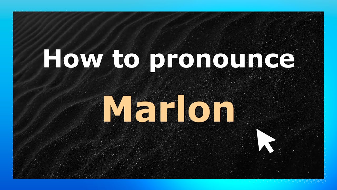 How to Pronounce Marlon (German Pronunciation / Germany) with Audio and Phonetic Spelling
