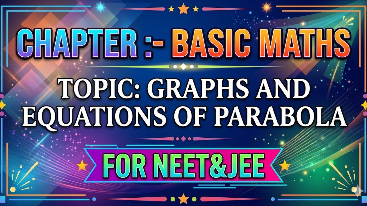 L-03: Graphs and equations of parabola 