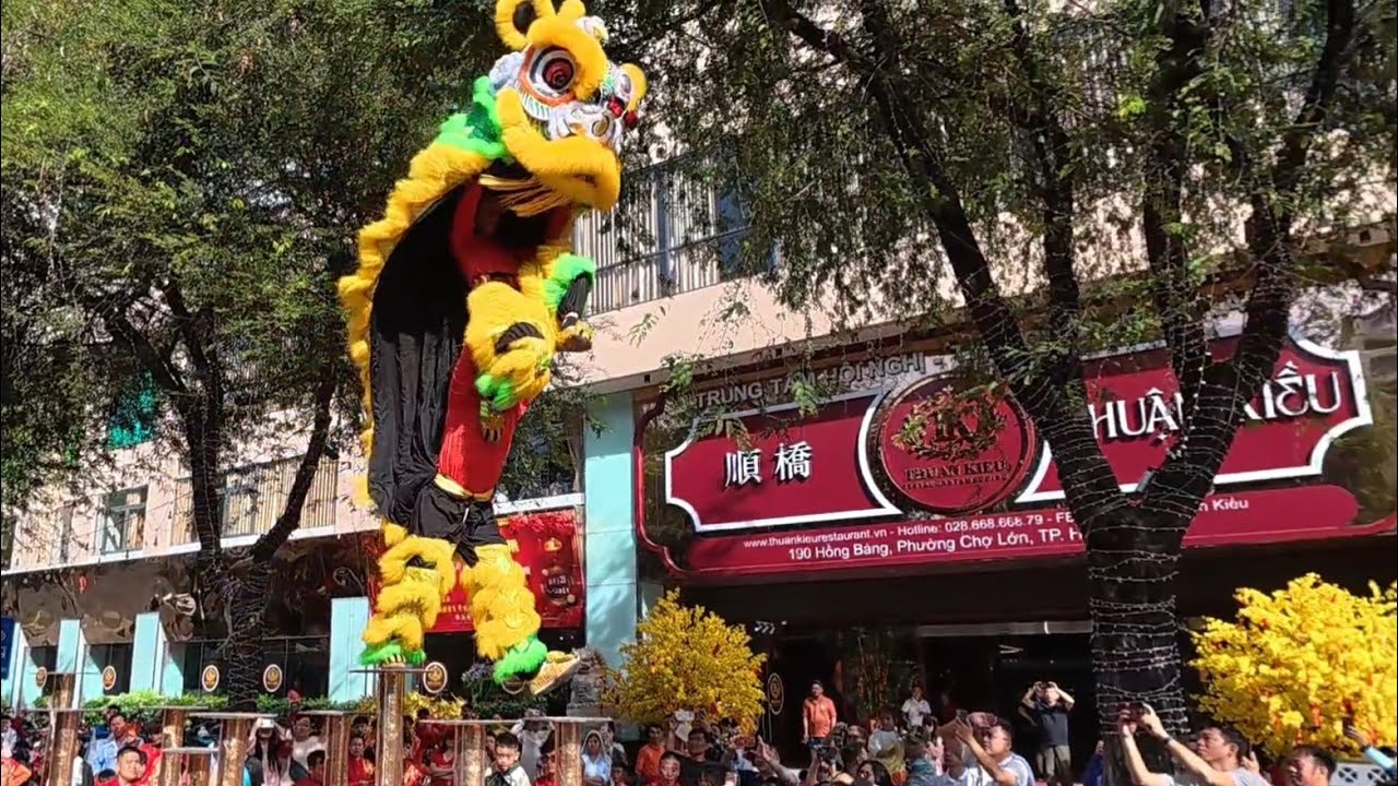 春节第二天 越南仁义堂龙狮团 在顺桥酒楼的演出