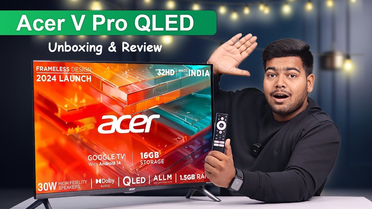 Acer V Pro 32-inch QLED Tv Unboxing & Review | Best tv under 15K in 2025 #flipkarthaul #sale
