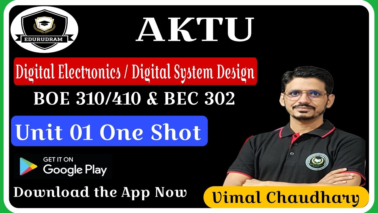 Digital Electronics|DSD |Unit 1 One Shot |Logic Simplification & Binary Numbers|BOE310|BOE410|BEC302