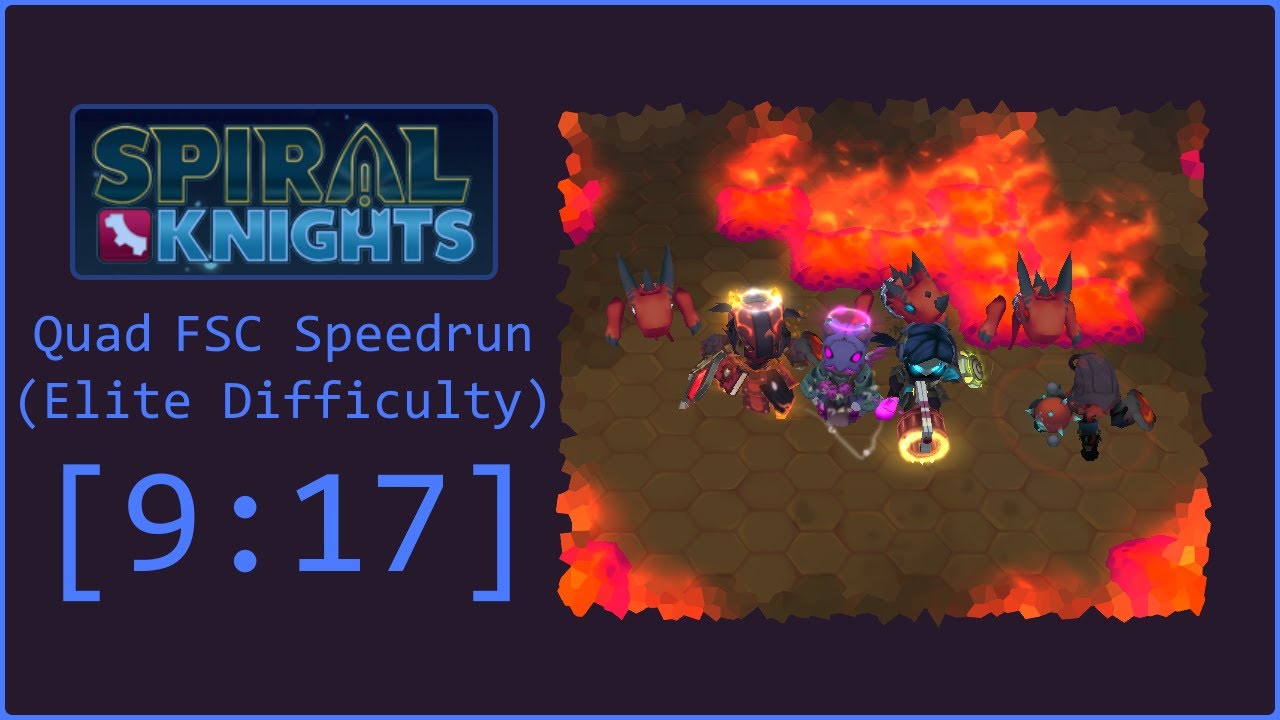 Spiral Knights - Runners unite: FSC Speedrun (No Mods, No Totems, Quad, Elite, 9:17)