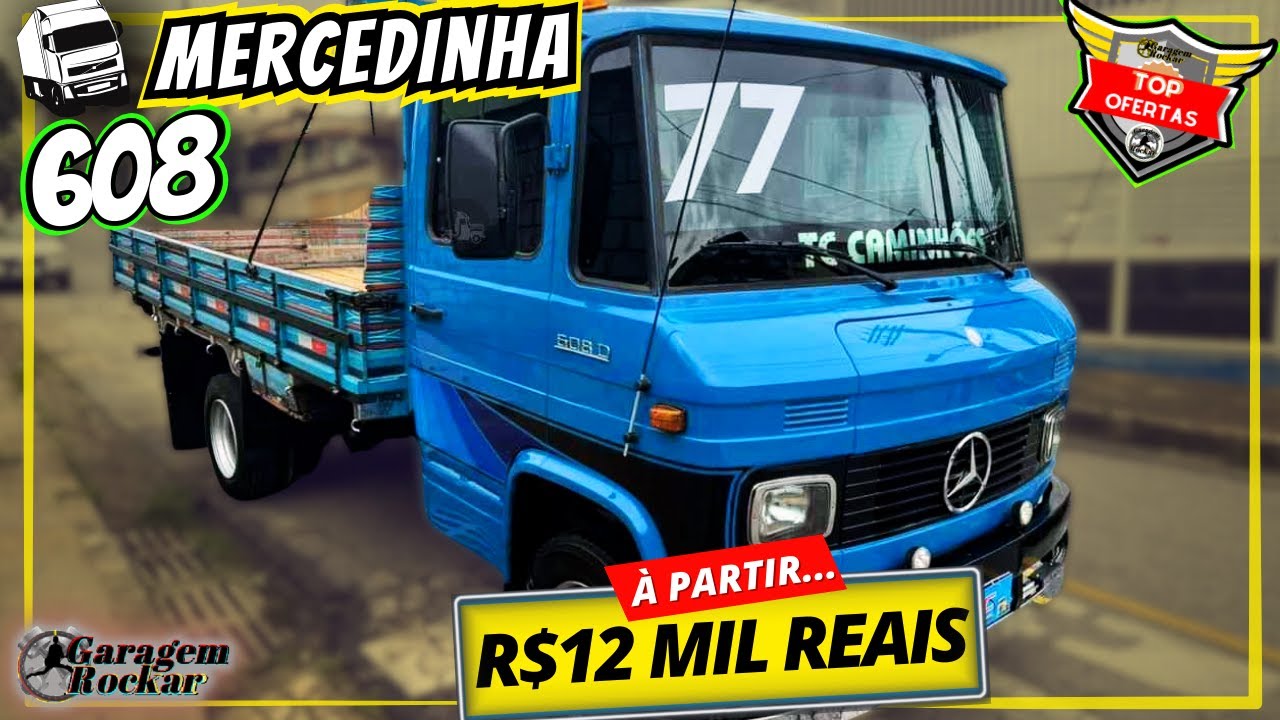 CAMINHÃO MB 608 BARATO MERCEDINHA PRA TRABALHO a VENDA [À PARTIR DE 12 MIL]Top Ofertas Rockar #mb608