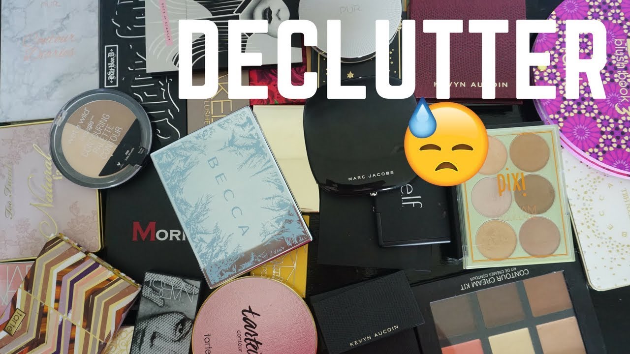 FACE PALETTE DECLUTTER │50% GONE 😱