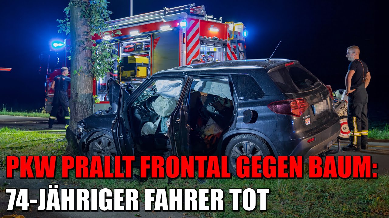Frontalcrash gegen Baum: Fahrer (74) stirbt noch am Unfallort in Köln-Langel | 02.09.2023