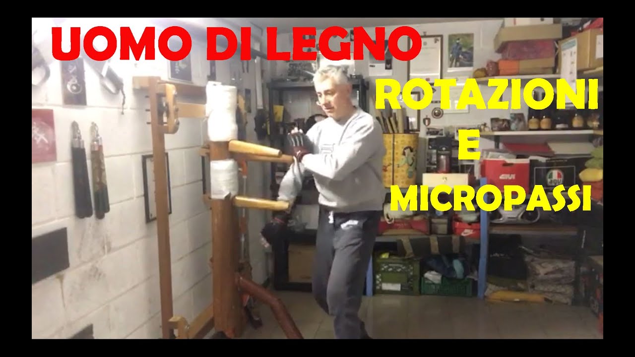 Wingchun Uomo di legno - rotazioni e micropassi