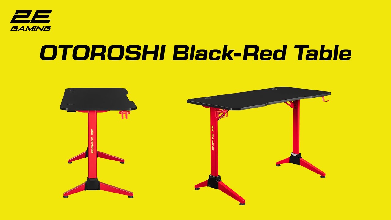 Computer Table 2E Gaming Desk OTOROSHI Black Red
