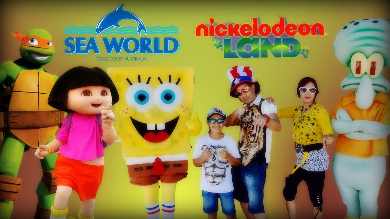 Nickelodeon Land at SEA WORLD| Highlights -Theme Park, Gold Coast Australia- 4K (2016)