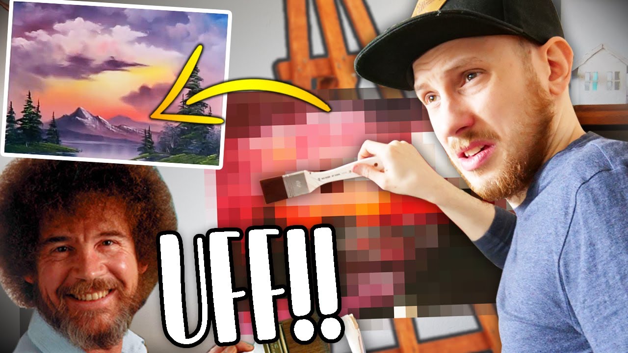 Ich habe ein BILD gemalt und DAS ist passiert 😭  - Bob Ross Tutorial