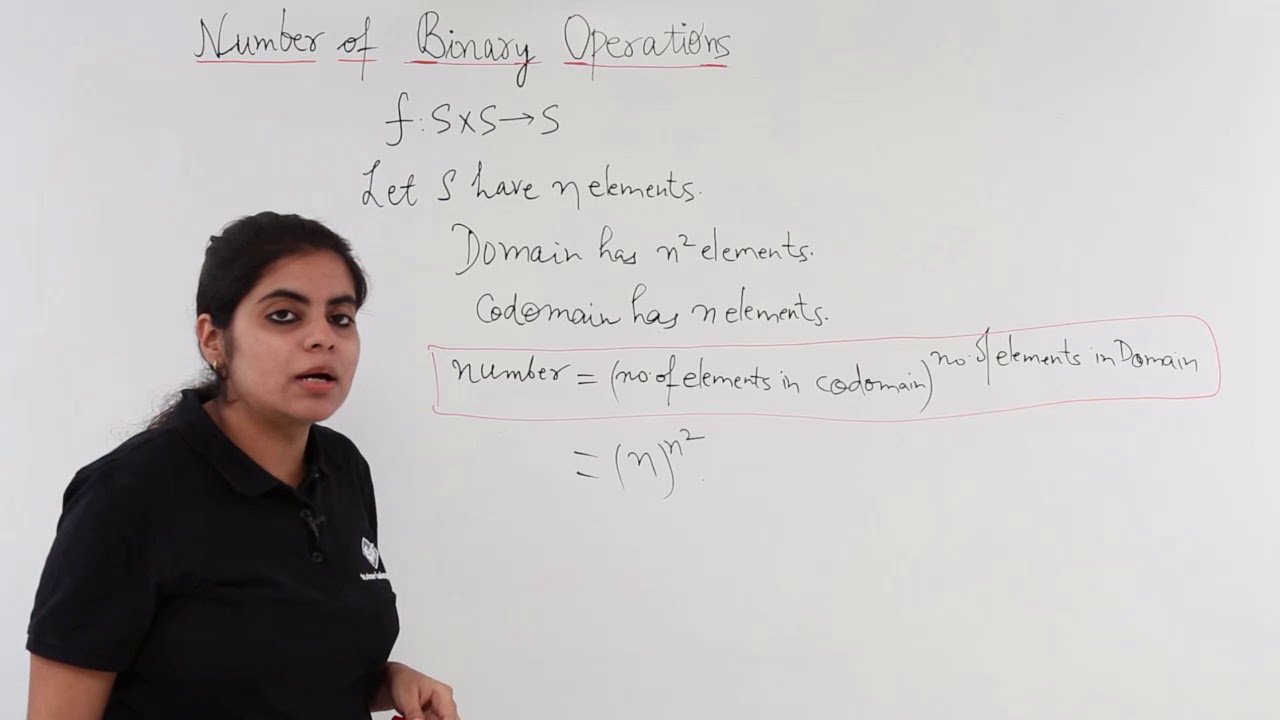 Class 12th – Number of Binary Operations | Relation and Functions | Tutorials Point
