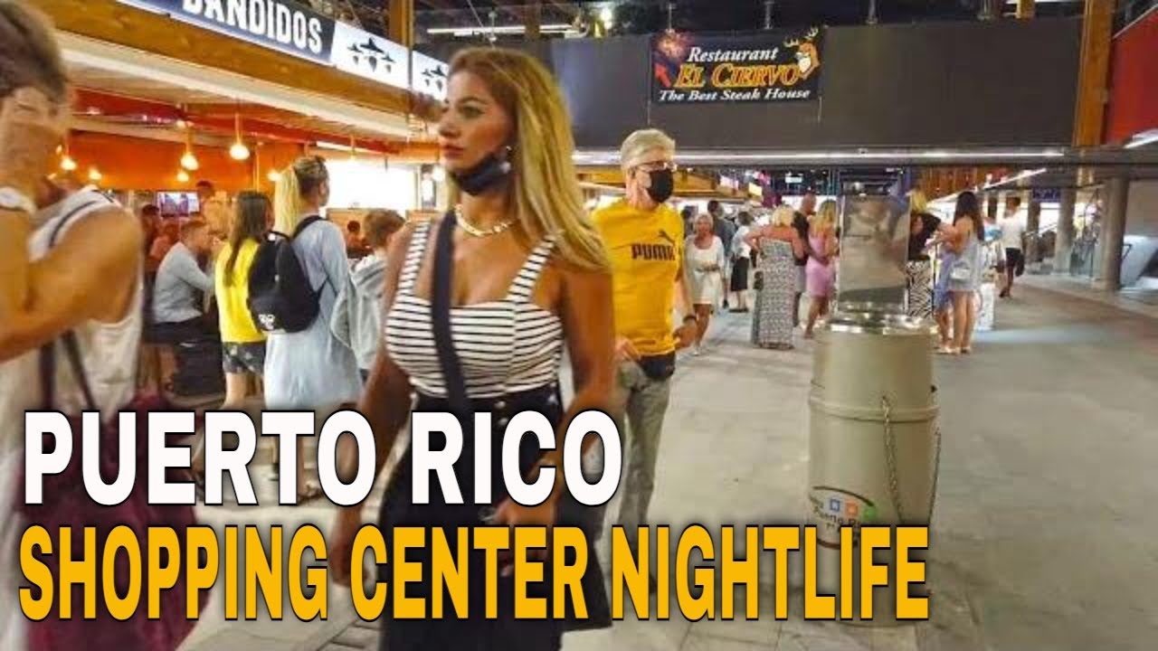 GRAN CANARIA: PUERTO RICO. Recorrido nocturno CENTRO COMERCIAL PUERTO RICO (30 OCTUBRE 2021)