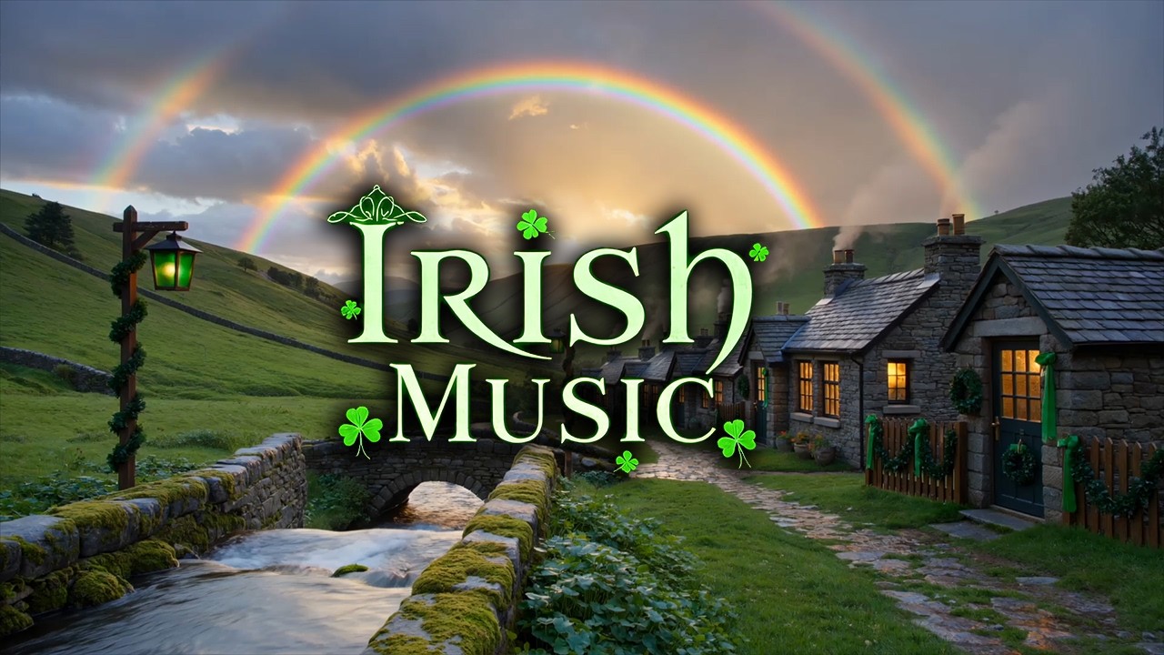 Emerald Valley Double Rainbow 🍀 Relaxing Irish Music for a Peaceful St. Patrick’s Day