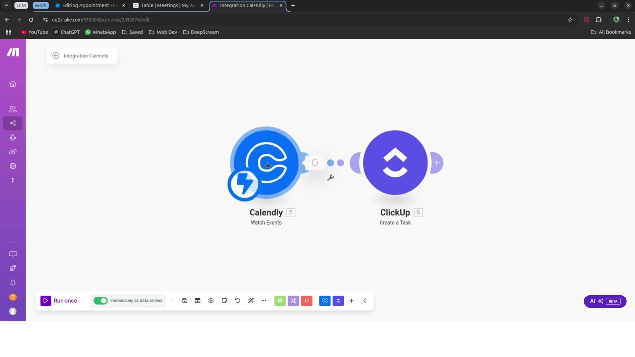 Calendly to ClickUp Integration using Make.com