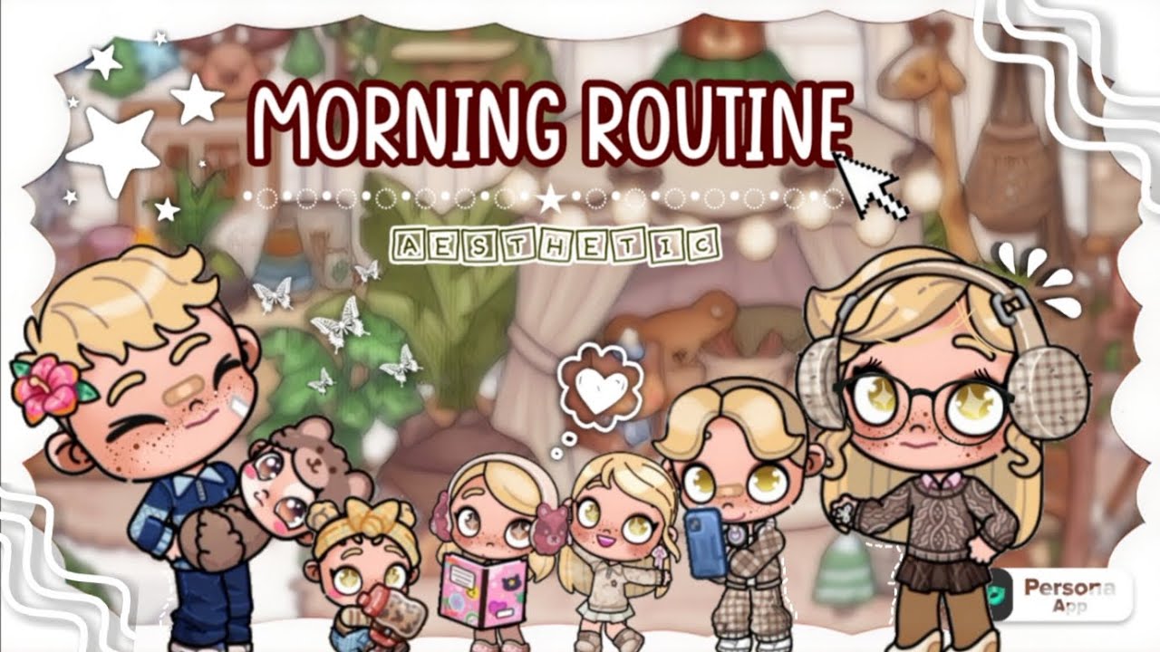 Notre morning_routine aesthetics..🎀🌧  sans voix..🧃 avatar_world🌟🩰#illuvlaura🎀💗