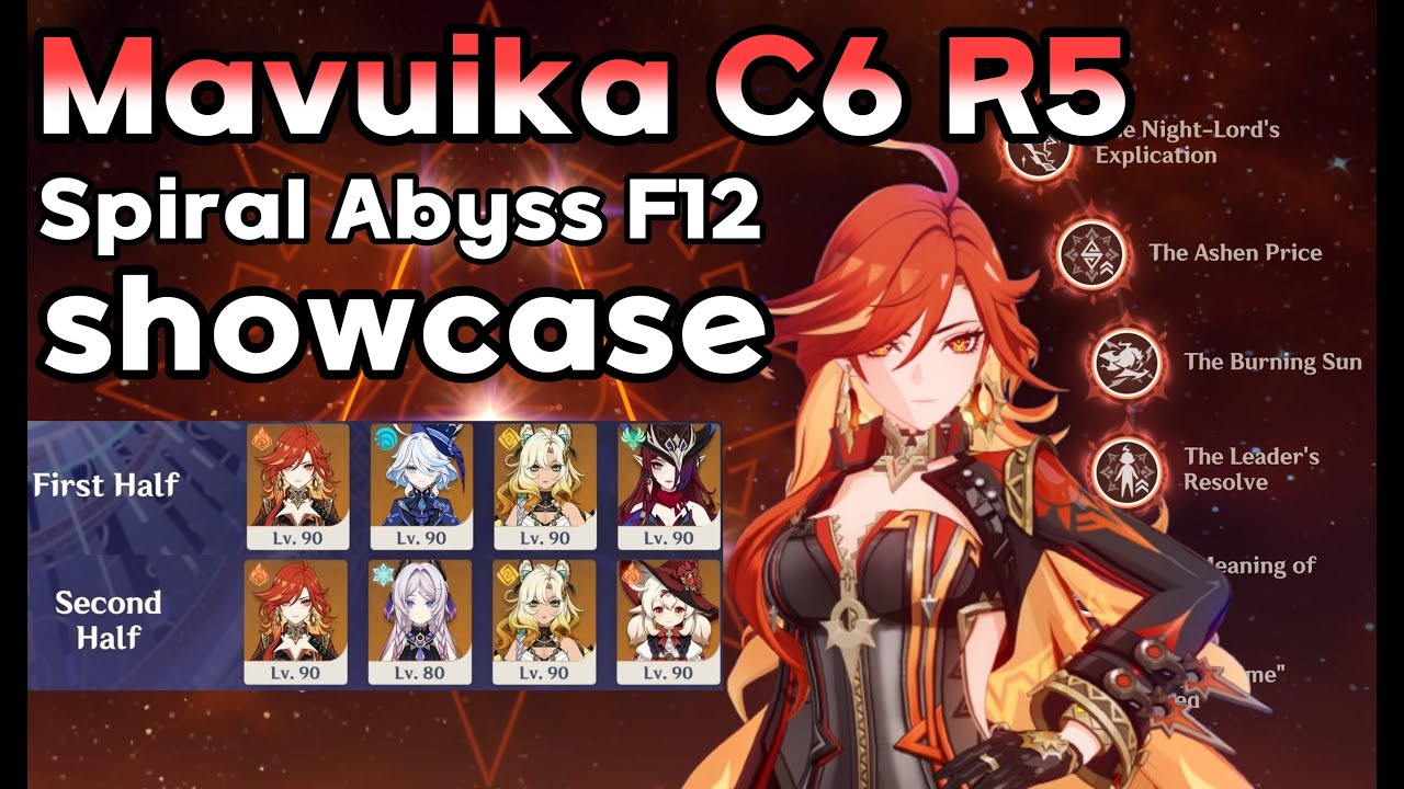 Mavuika C6 R5 Spiral Abyss Floor 12 showcase