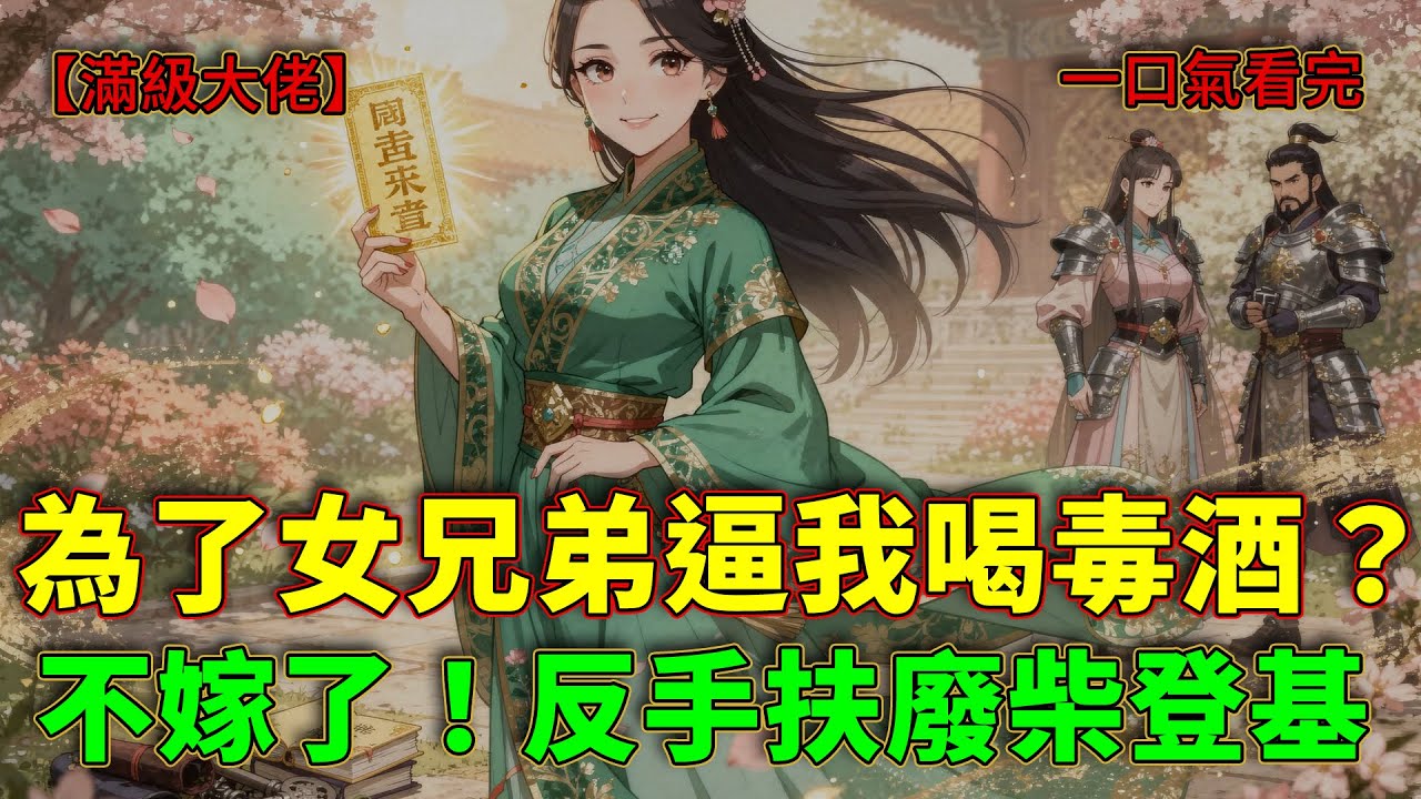【一口氣看完】為了女兄弟逼我喝致死烈酒？滾！這將軍我不嫁了。反手扶持廢柴皇子奪嫡，我要親眼看你悔不當初！