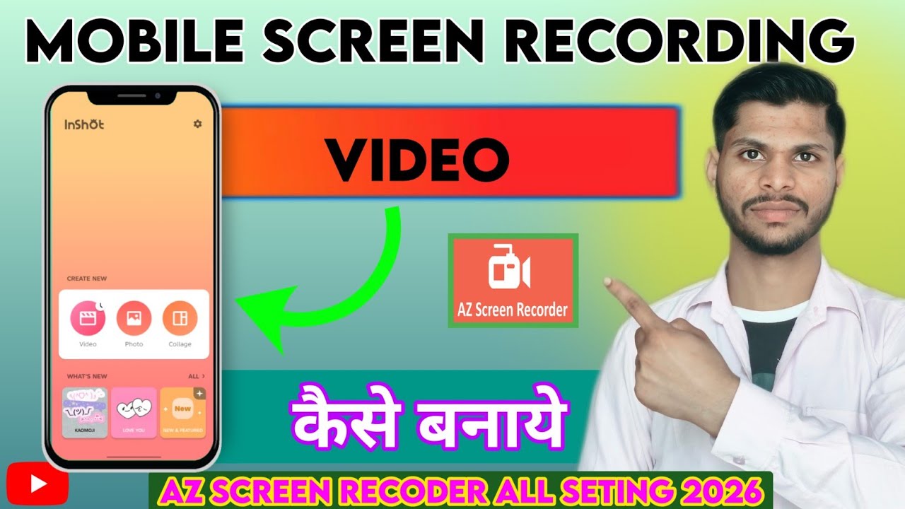 How to Make Screen Recording Video for YouTube 2026 | AZ Screen Record All Setting 2026 
