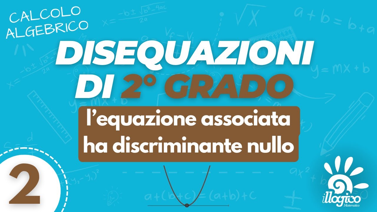 Disequazioni di 2° grado - l'equazione associata ha discriminante nullo
