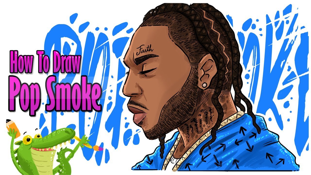 how to draw Pop Smoke step by step