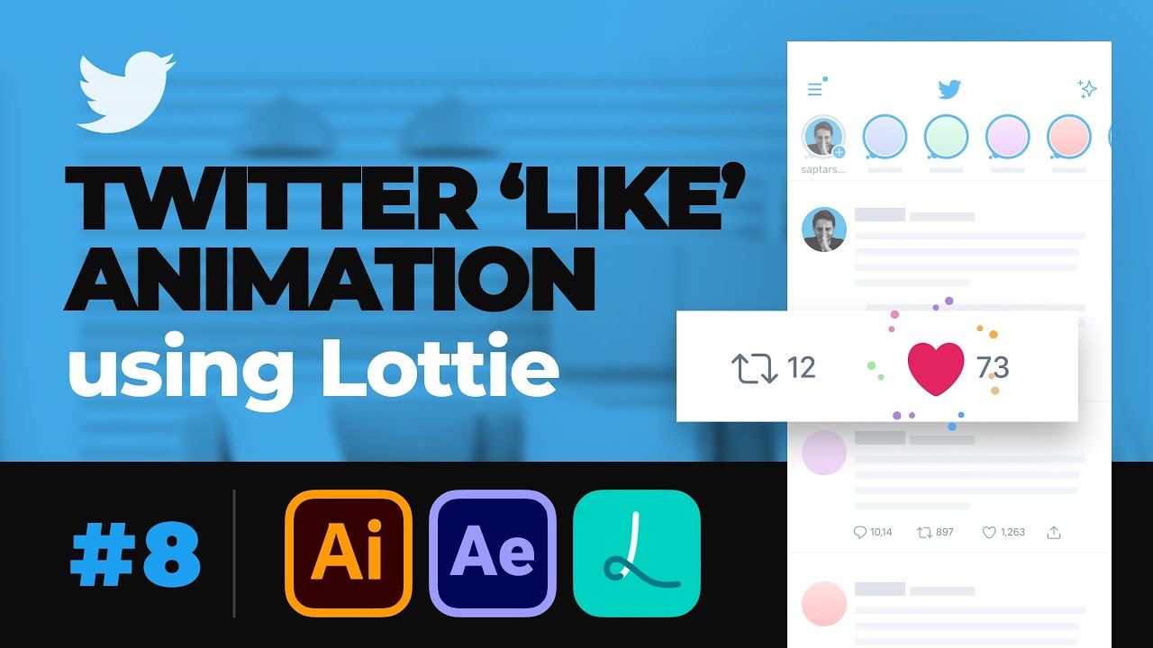 Twitter 'Like' Micro Interaction Tutorial using After Effects & Lottie