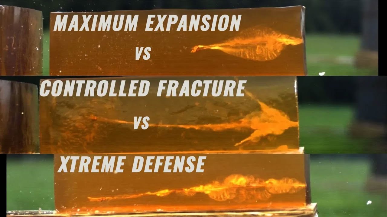 Максимальное расширение против контролируемого разрушения против 9-мм пуль Xtreme Defense по резу...