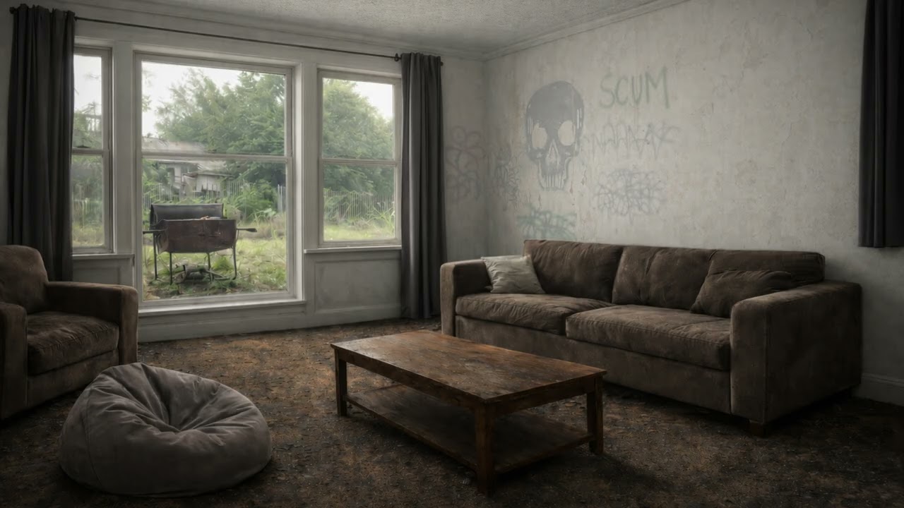 Damage House Eco-Futuristic Home Transformation 30 Minutes Calm Interior Renewal Ambience Relaxation