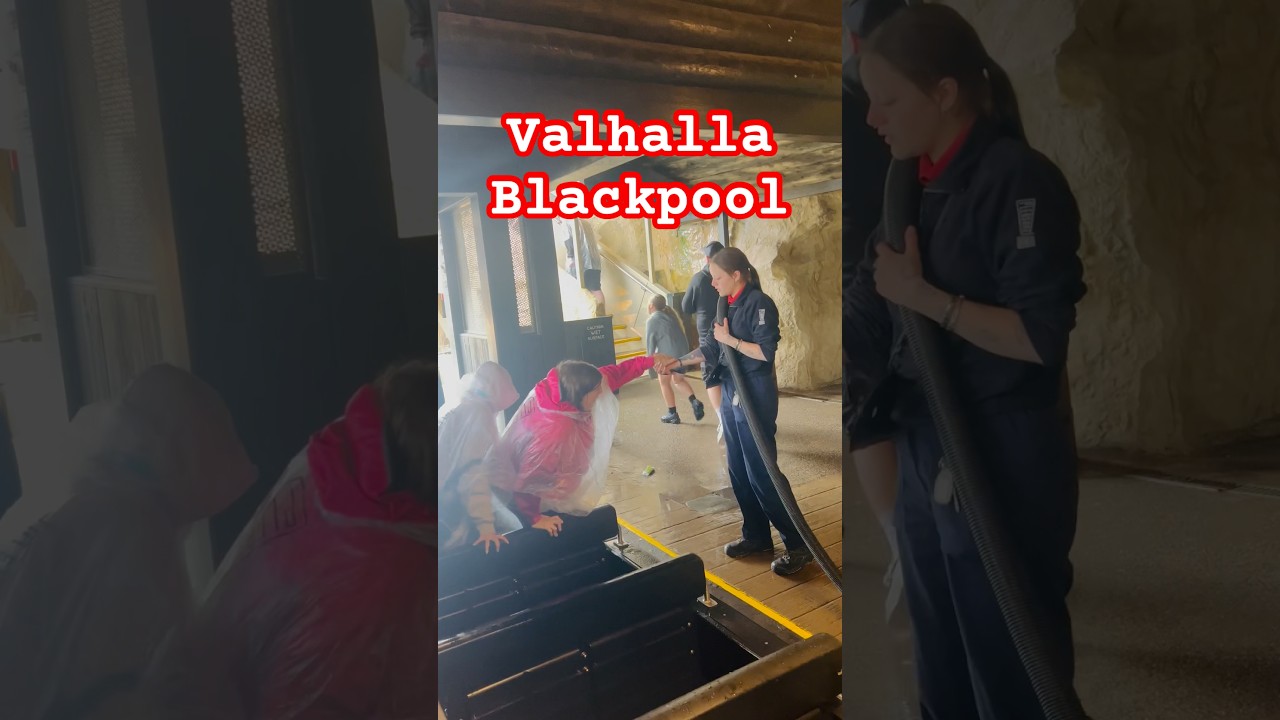 Valhalla is VERY WET!! 💦💦 Blackpool Pleasure Beach #themepark #rollercoaster #valhalla #waterride