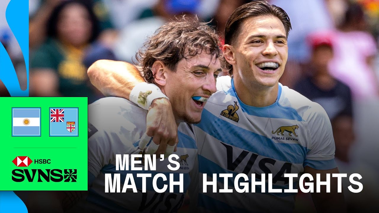 Pumas CHARGE through ⚡️ | Argentina v Fiji | HSBC SVNS Cape Town 2025 | Men's Semi-Final Highlights