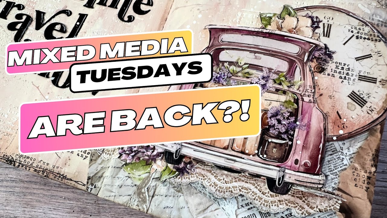 Mixed Media Tuesday | ⭐ double page art journal ⭐