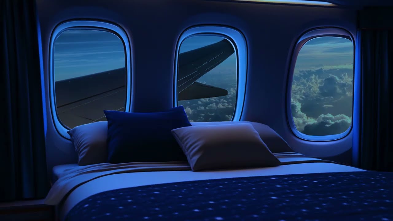 JETLINER NIGHT FLIGHT | Celestial Fans Check This Out! | White Noise For Sleep