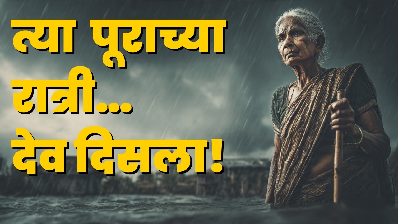 त्या पूराच्या रात्री… देव दिसला! | देव मूर्तीत नाही, तो आपल्या कर्मात असतो | Motivational Story