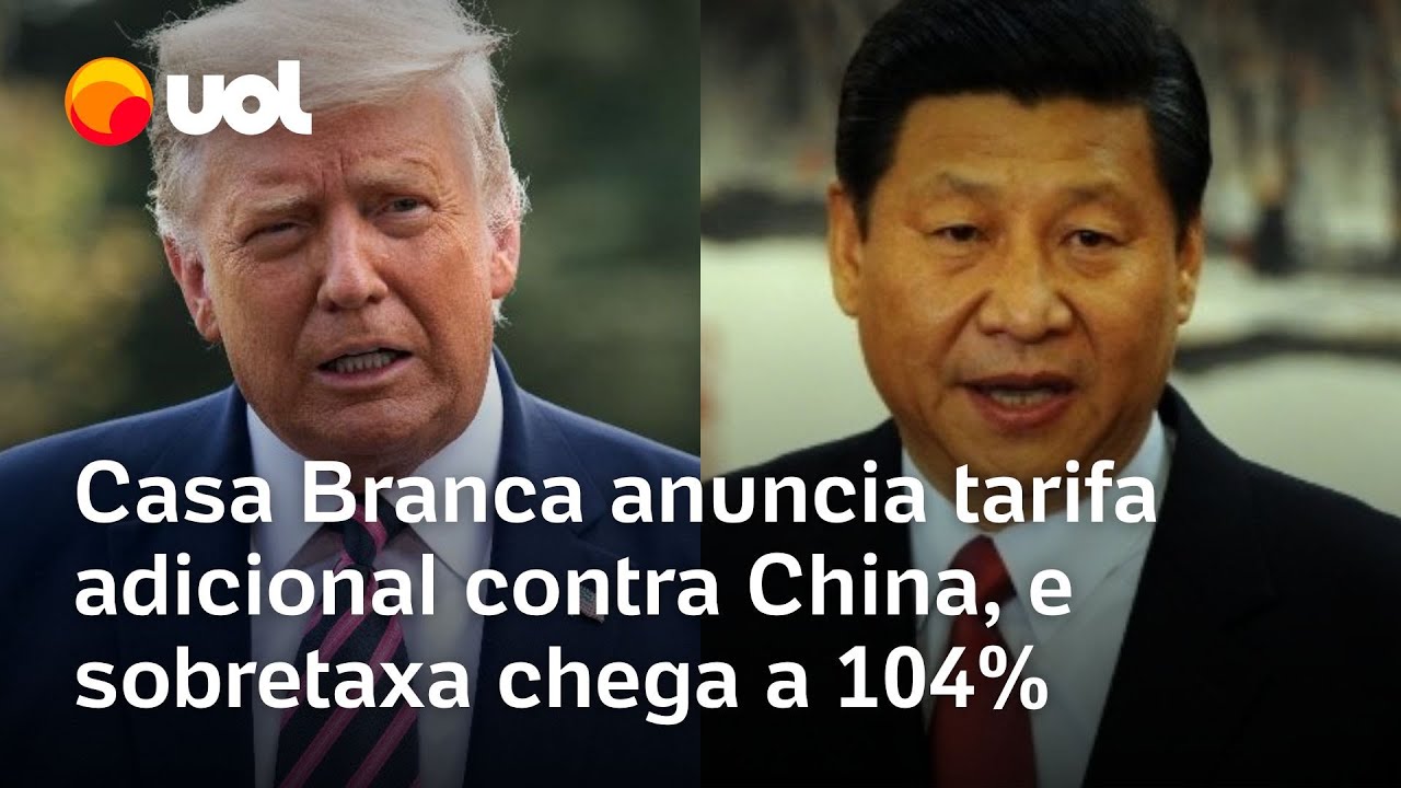 EUA x China: Casa Branca confirma tarifas de 104%: 'Foi um erro da China retaliar', diz porta-voz