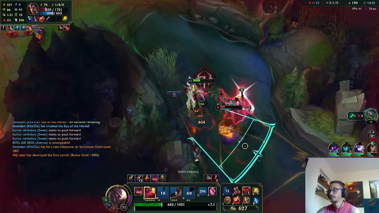 Aatrox 1v2 Darius , Jarvan IV