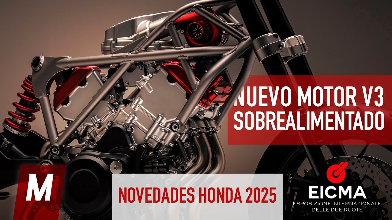 Nuevo motor V3 HONDA SOBREALIMENTADO con compresor eléctrico | 🔴 EICMA 2024