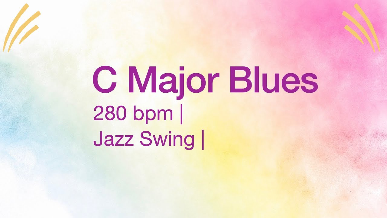 C Major Blues | 280 bpm | Jazz Swing | Play-Along Backing Track