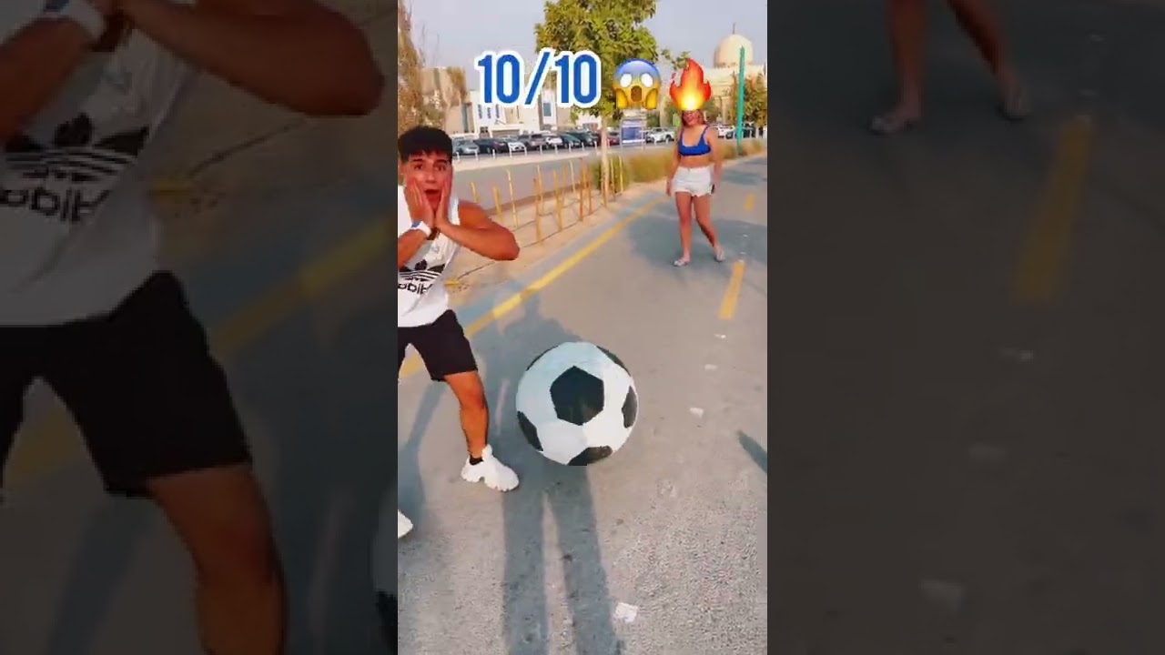 عملت تحدي كرة مع بنات و شباب في الشارع 😂