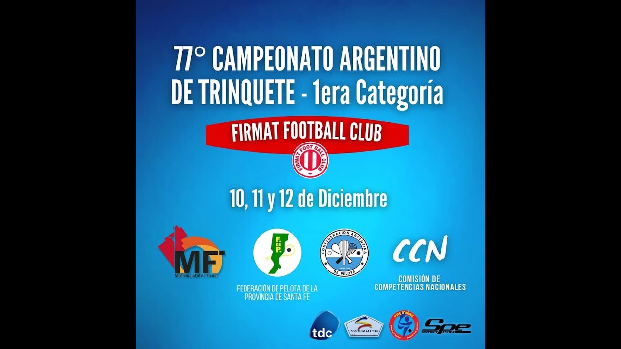 77 Campeonato Argentino Trinquete 1ra Categoría FINAL Santa Fé vs San Luis Sets: 2-1