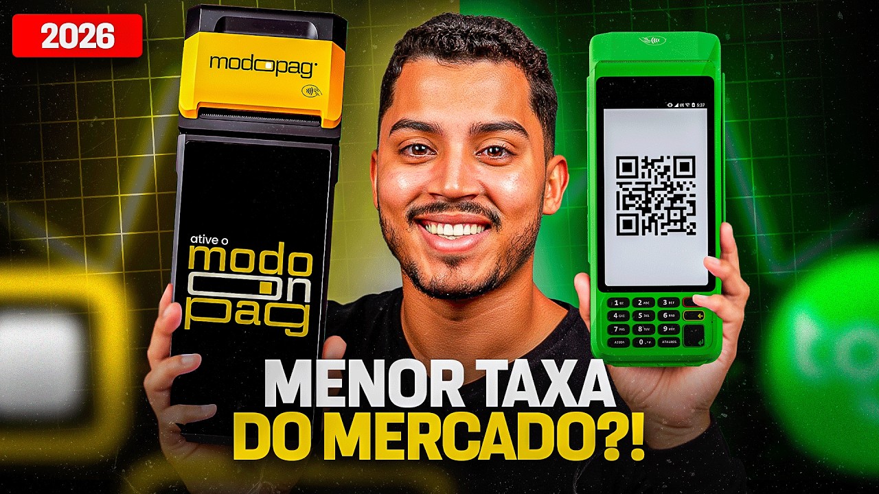 Ton ou modoPAG: qual m&aacute;quina de cart&atilde;o tem a MENOR taxa em 2026? (duelo com placar)