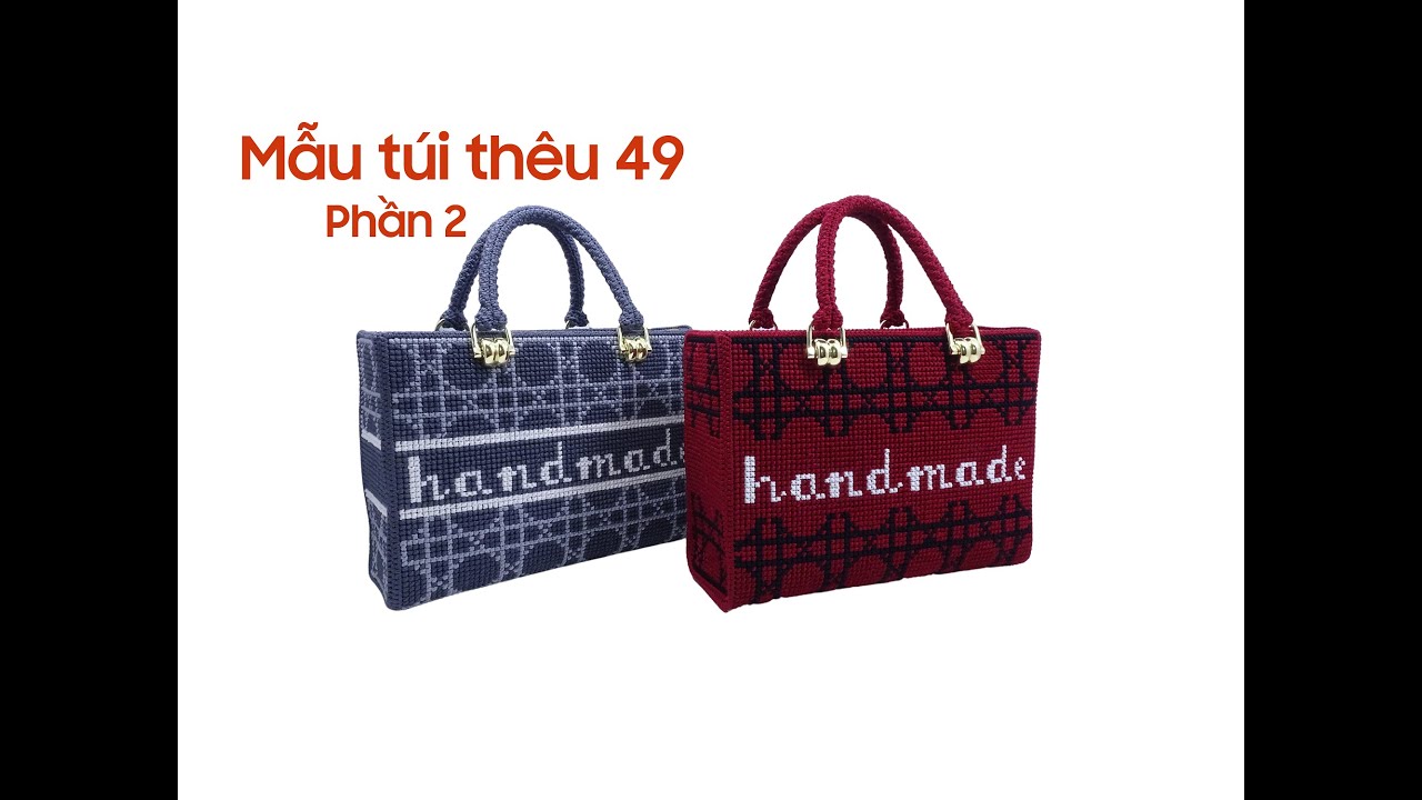 Mẫu túi 49 cách thêu túi chữ thập size 30cm phần 2
