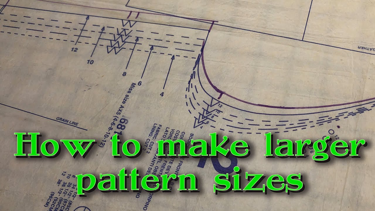 Quickie Tutorial: How to add sizes to sewing patterns