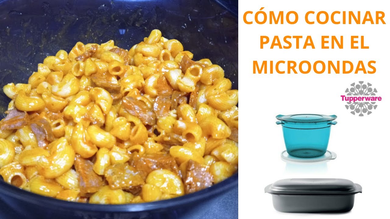 Cómo hacer pasta en el microondas con Tupperware