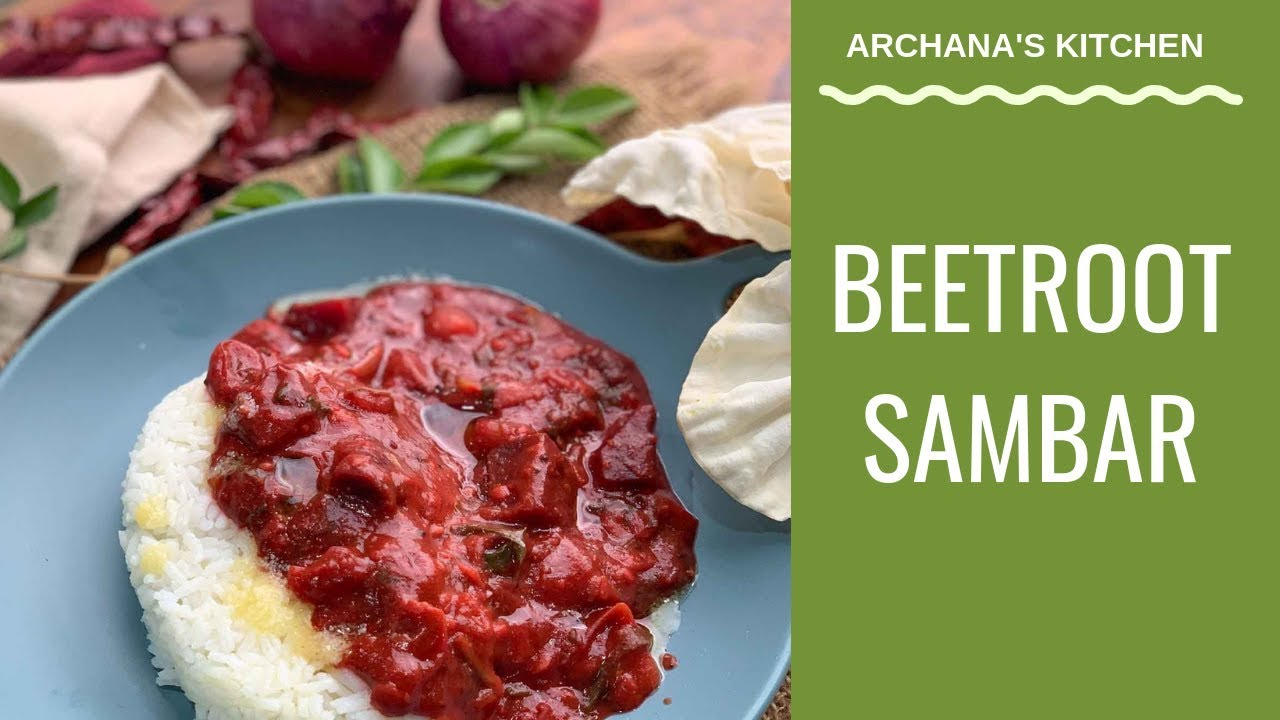 Beetroot Sambar Recipe - South Indian Recipes by Archana's Kitchen