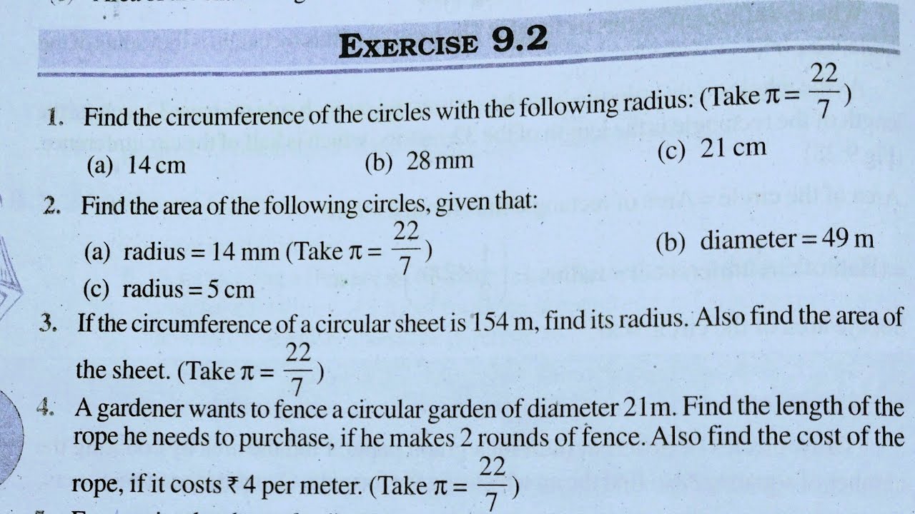 Class 7th maths l Exercise 9.2 l Chapter 9 l perimeter and Area l NCERT l Solution l cbse board