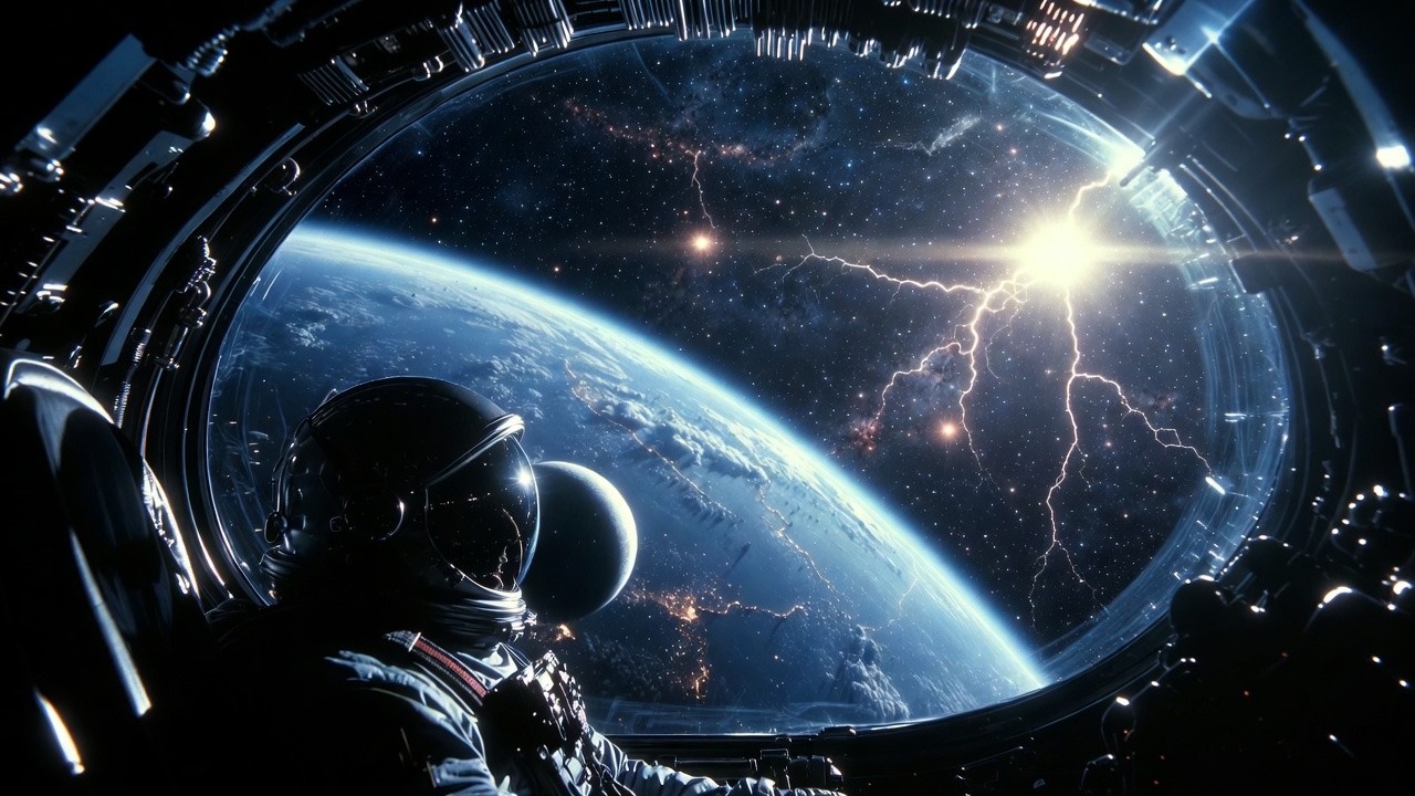 Interstellar Travel 2180 (4 MIN) — Calm Deep Space Journey | Sci-Fi Ambient 4K