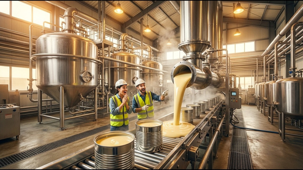 Inside the Massive Condensed Milk Factory &ndash; Millions Produced Daily