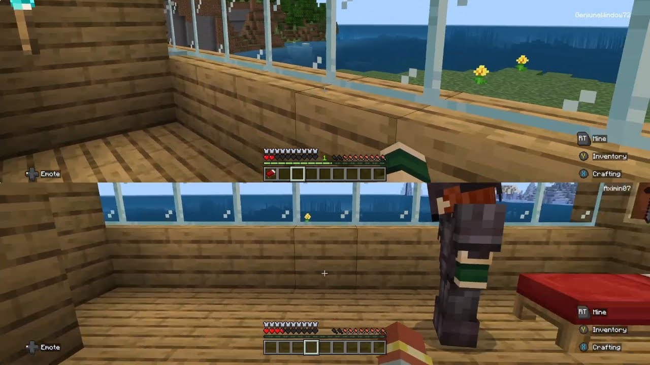 Minecraft 2-Player Splitscreen Survival! 🏡 House Building & Food Hunt on Xbox Series X #minecraft
