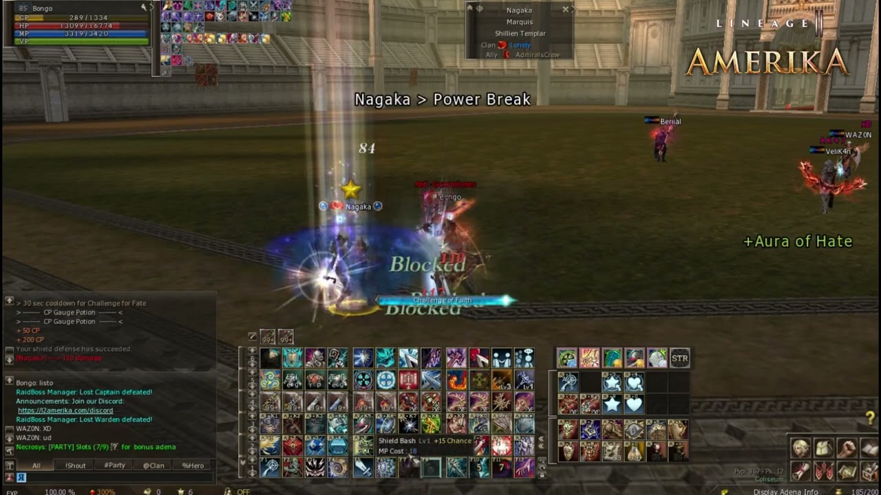 L2 Amerika Shillien Templar Nagaka Vs Bongo Shillien Templar ‐ final inesperado