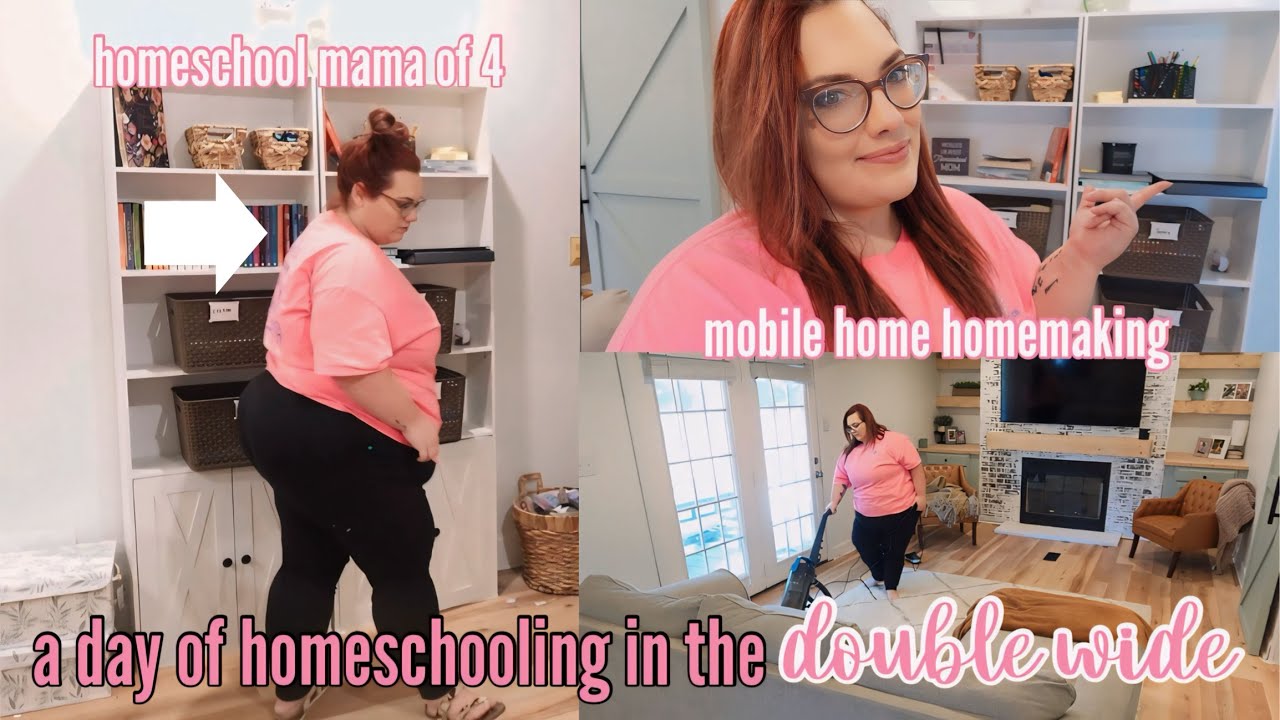 ✏️ A HOMESCHOOL DAY IN THE DOUBLE WIDE | large family mobile home living | spend the day with me 📚