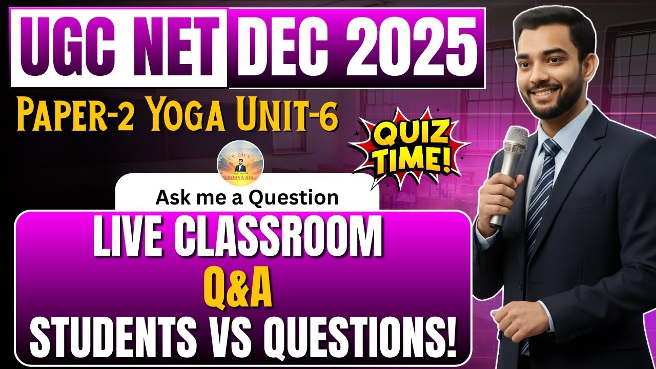 UGC NET Live Class | Questions Practice & Concept Clarity | Surya Sir 